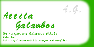 attila galambos business card